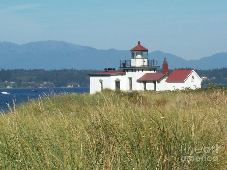 Lighthouse On Puget Sound Photograph by Carol Riddle