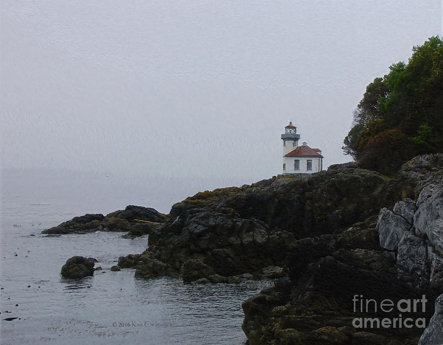 Lighthouse on Rainy Day Photograph by Kae Cheatham