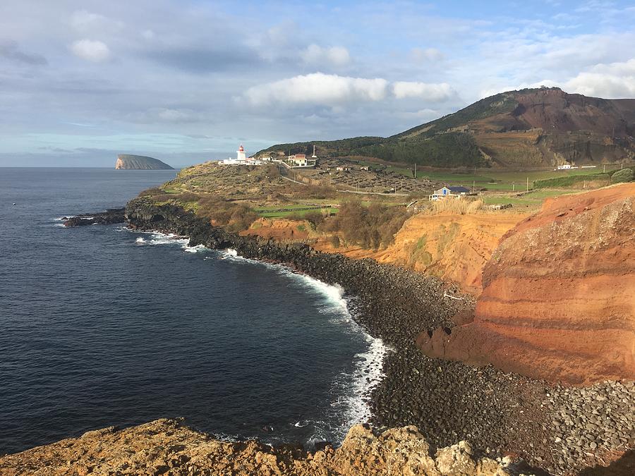 Lighthouse on the coast of Terceira Photograph by Kelly Hazel