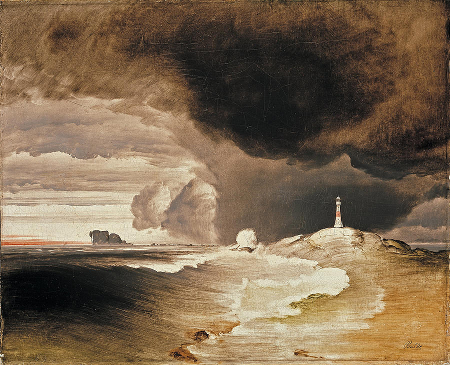 Lighthouse on the Norwegian Coast Painting by Peder Balke