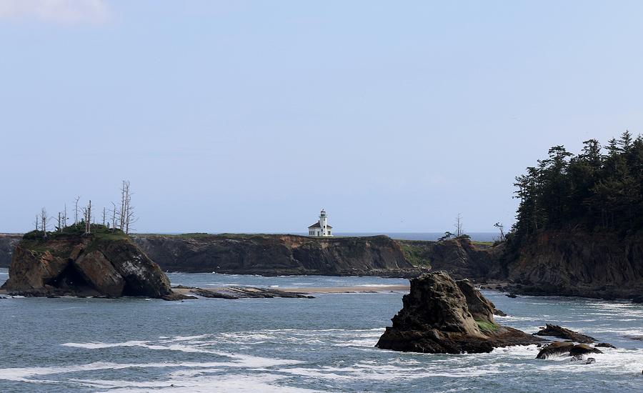 Lighthouse on the Oregon Coast  Photograph by Christy Pooschke