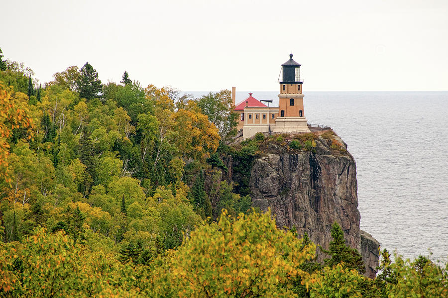 Lighthouse on the Rock Photograph by Steve Stuller