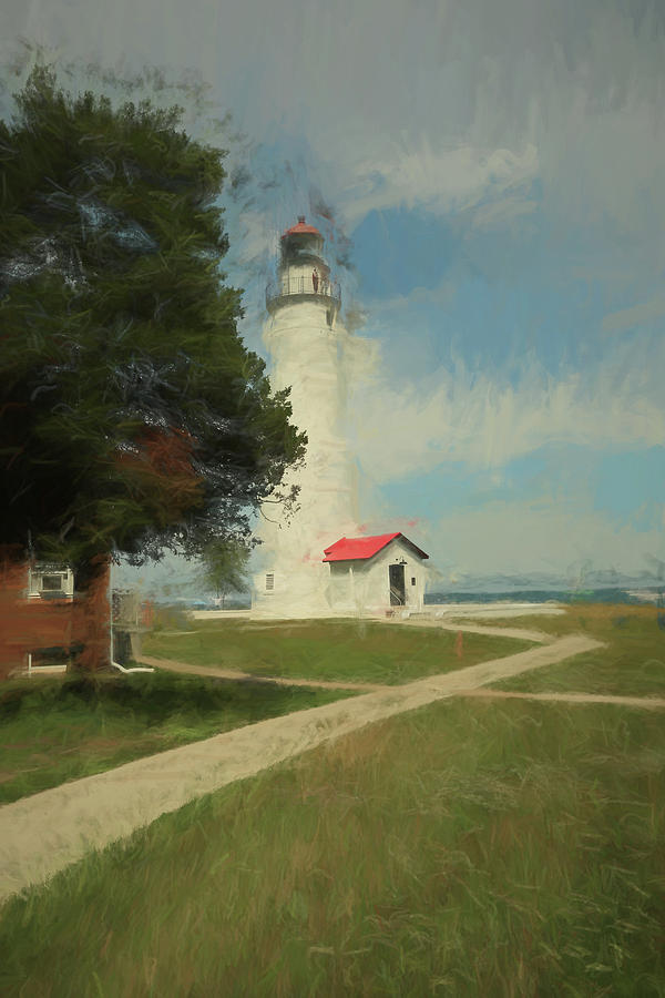 Lighthouse Painting Photograph by Melvin Busch | Fine Art America