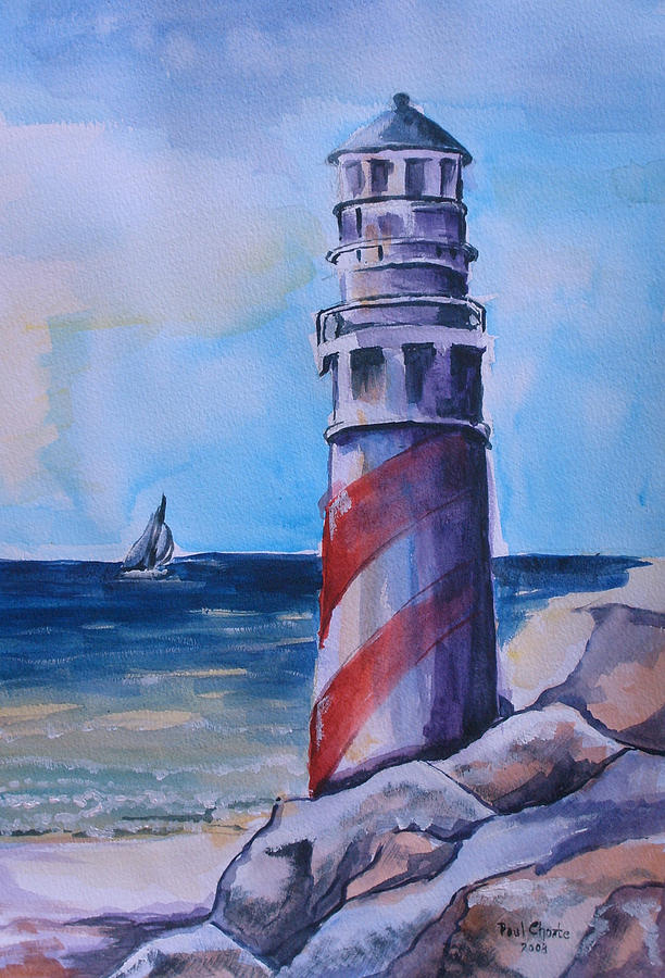 Lighthouse Painting by Paul Choate - Fine Art America