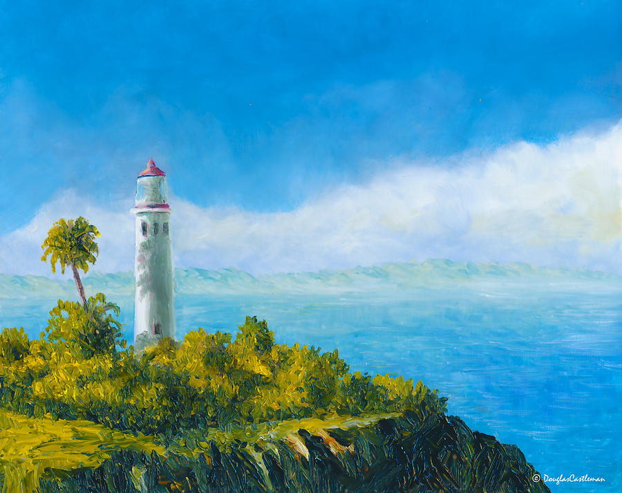 Lighthouse Plein Air Painting by Douglas Castleman