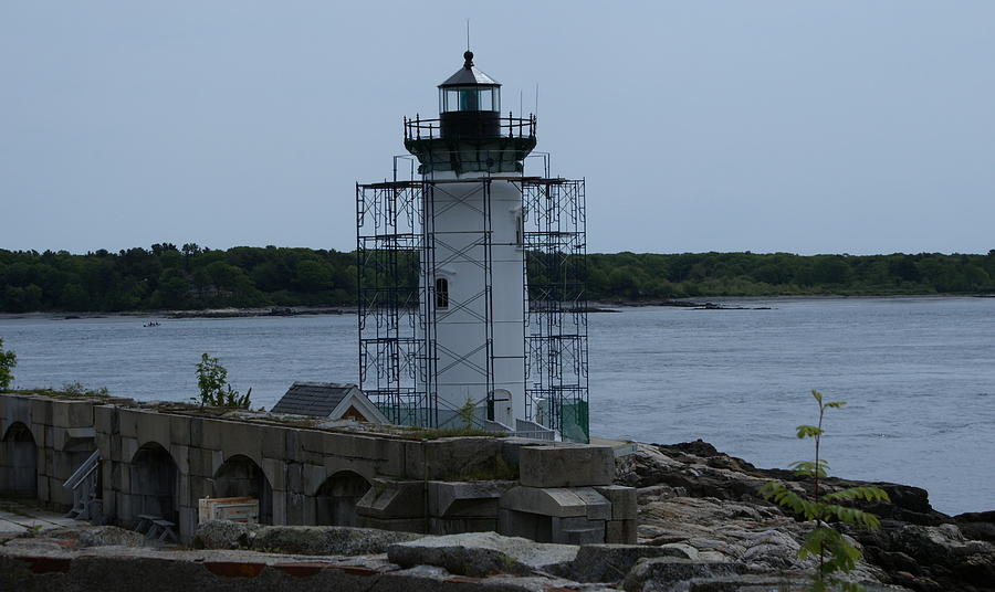 Lighthouse Repair Photograph by Lois Lepisto