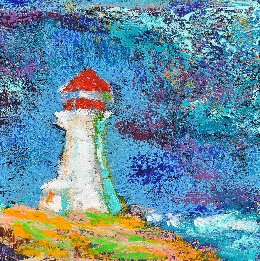 Lighthouse Rock, Peggys Cove Painting by Eduard Meinema