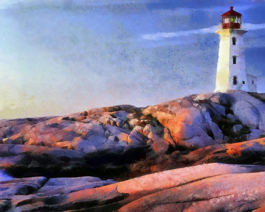 Lighthouse Painting by Russ Harris