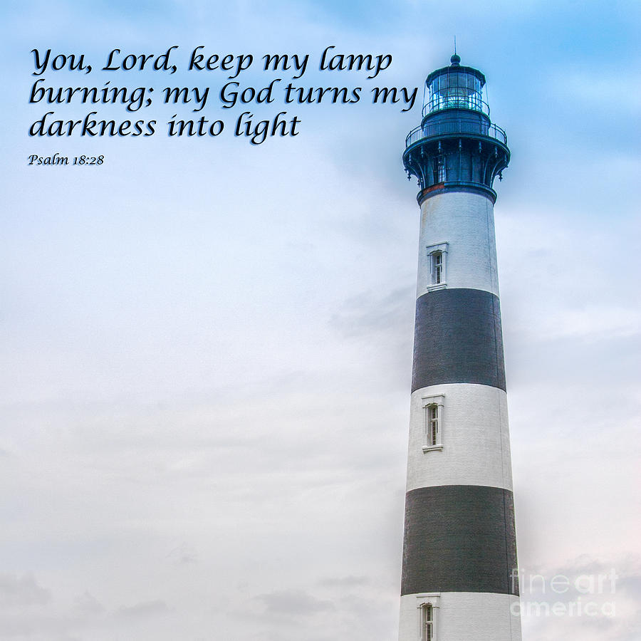 Lighthouse Scripture Verse Digital Art by Randy Steele