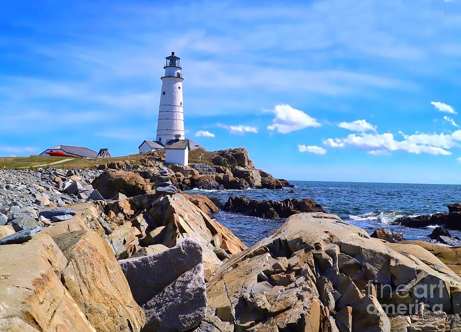 Lighthouse Seascape Photograph by Beth Myer Photography