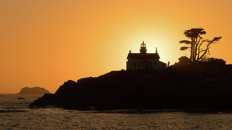 Lighthouse Silhouette Crescent City California Photograph by Lawrence S Richardson Jr