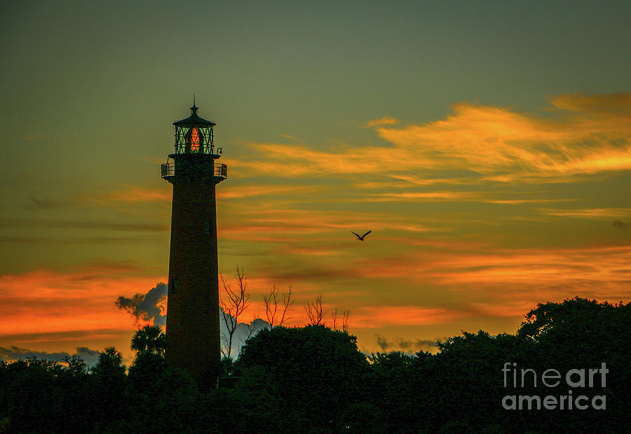 Lighthouse Silhouette Sunrise Photograph by Tom Claud