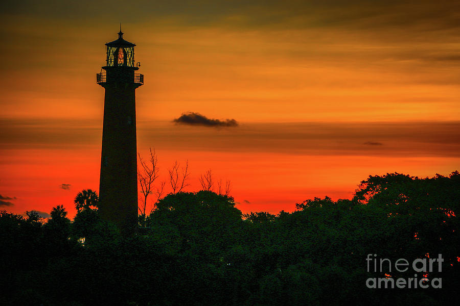Lighthouse Silhouette Photograph by Tom Claud