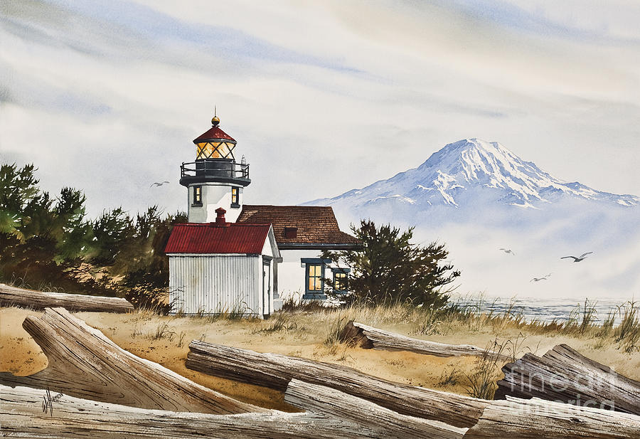 Lighthouse Splendor Painting by James Williamson