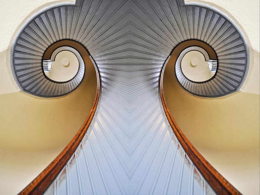 Lighthouse Staircase Mirror Photograph by Kyle Hanson