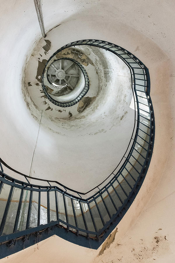 Lighthouse stairs Photograph by Gary Eason