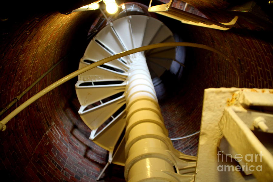 Boston Photograph - Lighthouse stairway by Lennie Malvone
