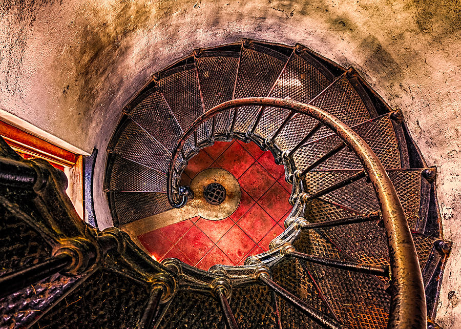 Lighthouse Photograph - Lighthouse Stairwell by Thomas Hall