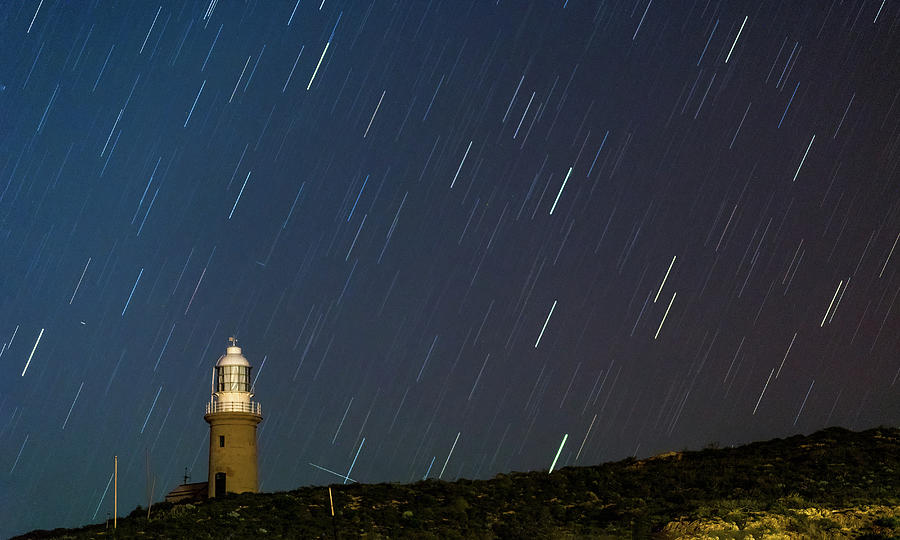 Lighthouse star trails Photograph by Martin Capek