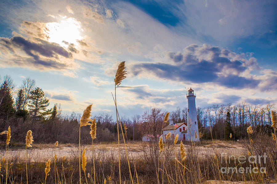 Sturgeon Point Lighthouse A Picture Perfect Day 8144 Photograph by Norris Seward