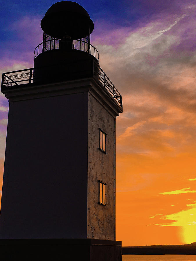 Lighthouse Sunset Photograph by Charles Benavidez