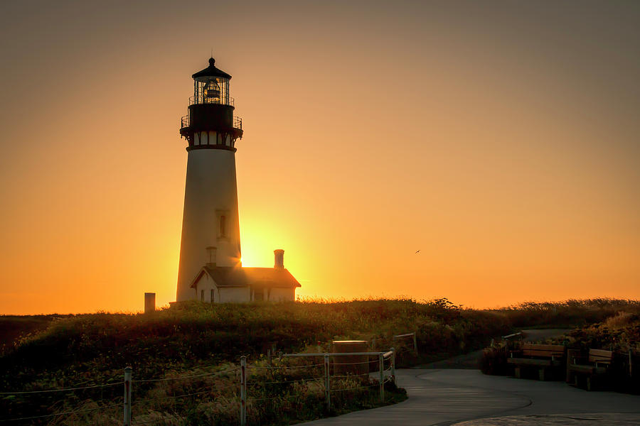 Lighthouse Sunset Photograph