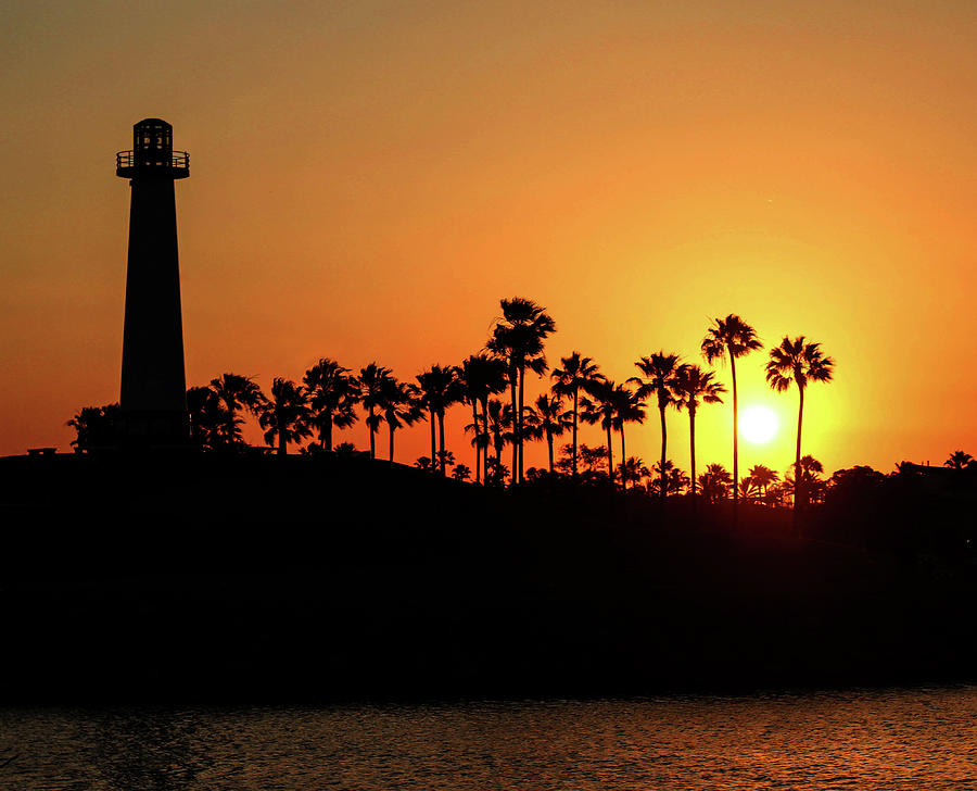 Lighthouse Photograph - Lighthouse Sunset by Mary Stadter