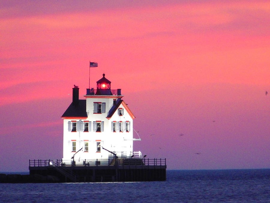 Lighthouse Sunset Photograph