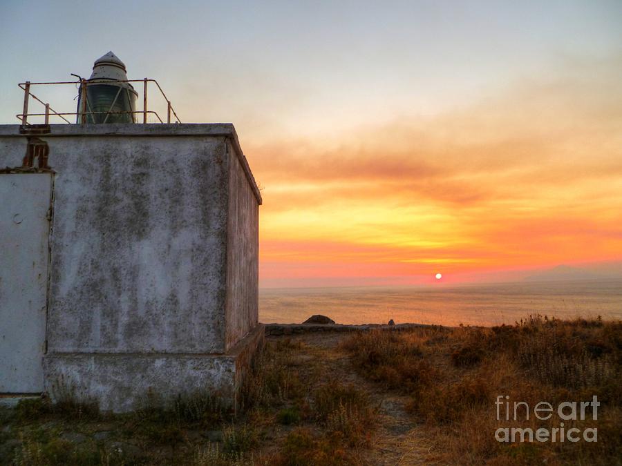 Lighthouse Sunset Photograph by Vicki Spindler