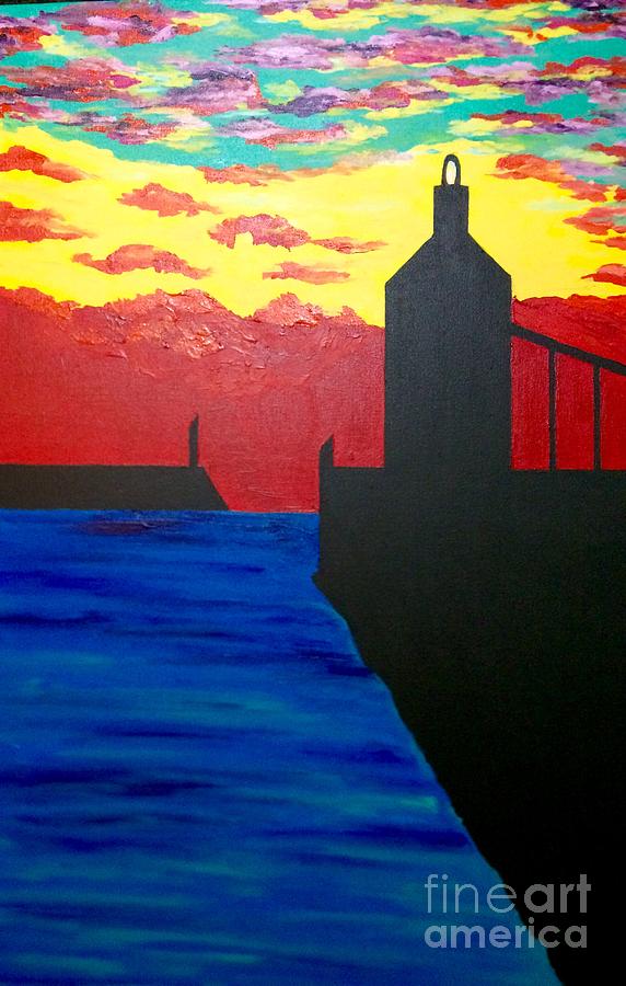Lighthouse Surreal Painting