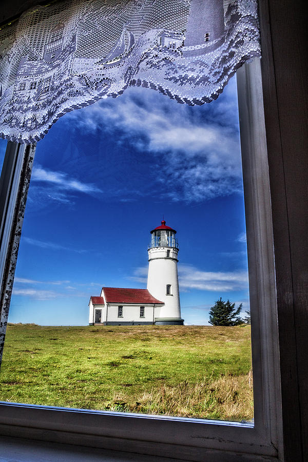 Lighthouse Through the Window Photograph by Debra and Dave Vanderlaan