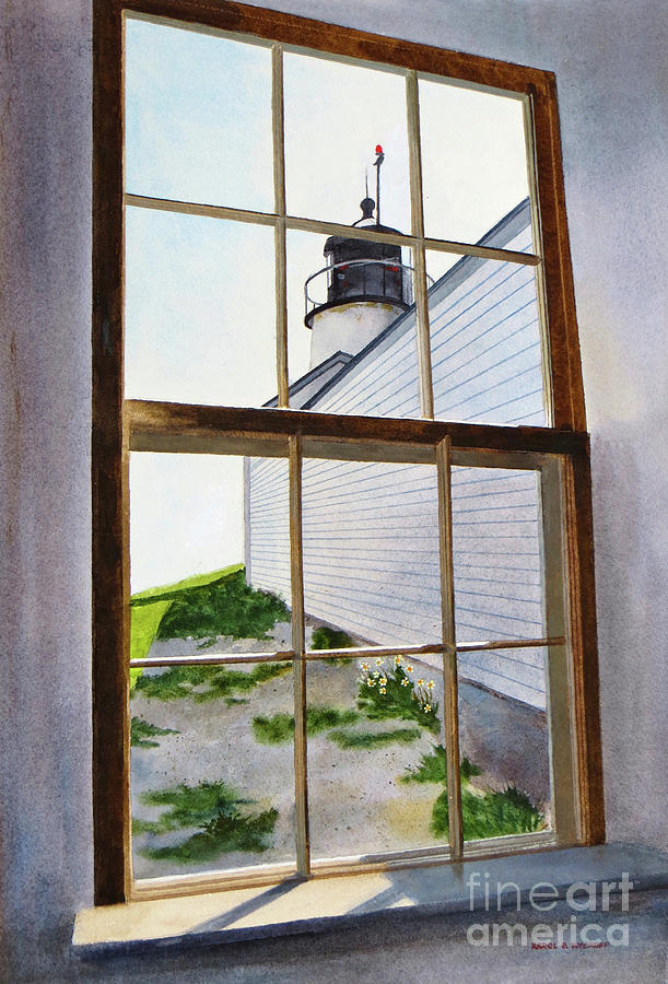 Lighthouse View Painting by Karol Wyckoff