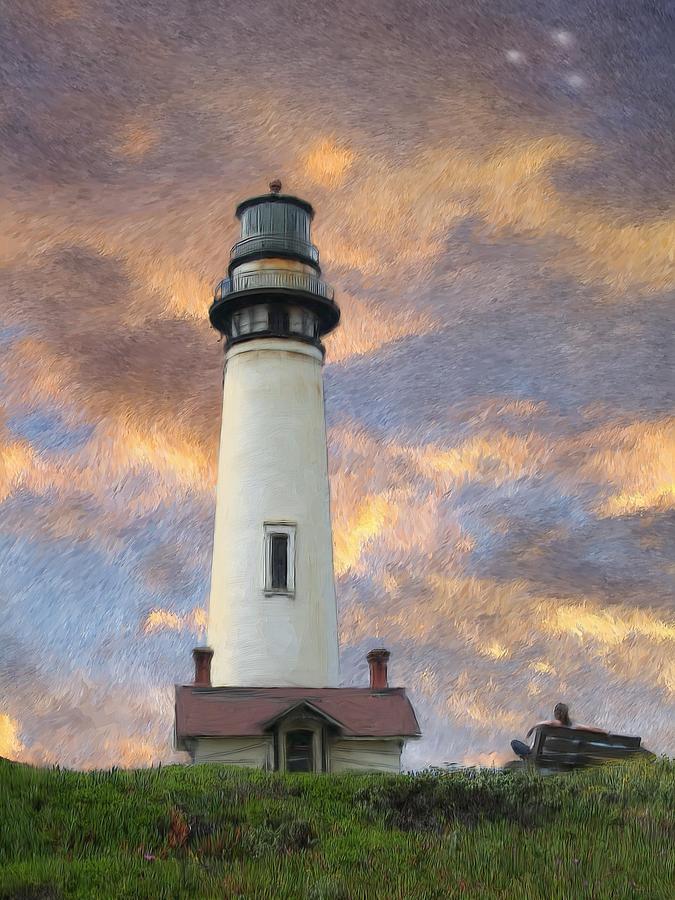 Lighthouse visitors Digital Art by Snake Jagger