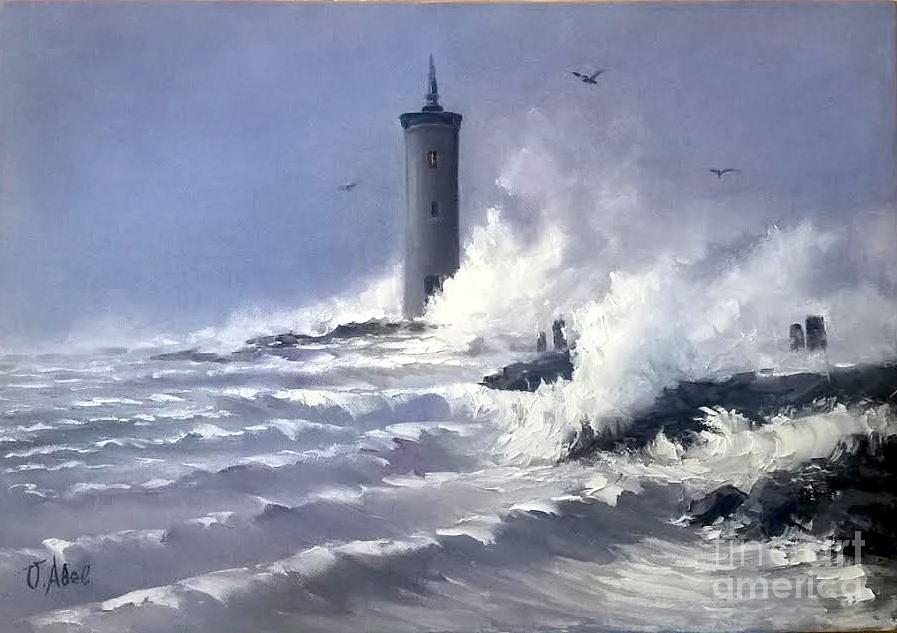 Landscape Painting - Lighthouse by Vladimir Abel Sydorenko