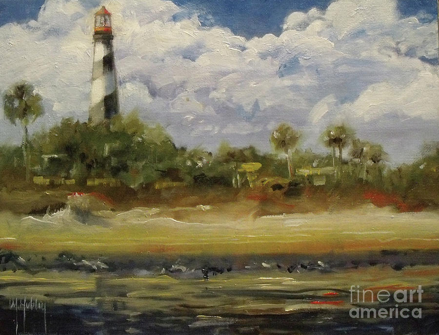 Lighthouse Whispers Painting by Mary Hubley