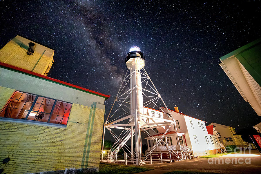 Lighthouse Whitefish Point Milky Way -0559 Photograph by Norris Seward
