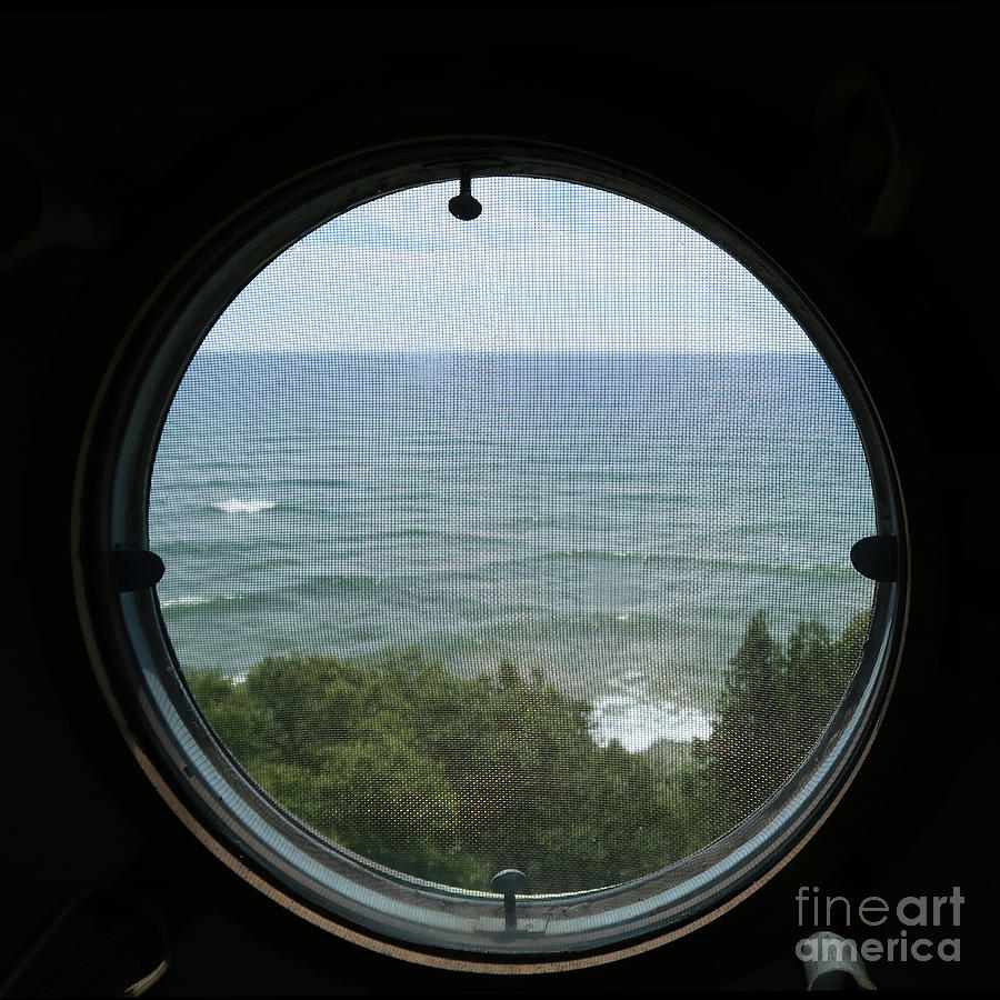 Lake Michigan Photograph - Lighthouse Window View by Ann Horn