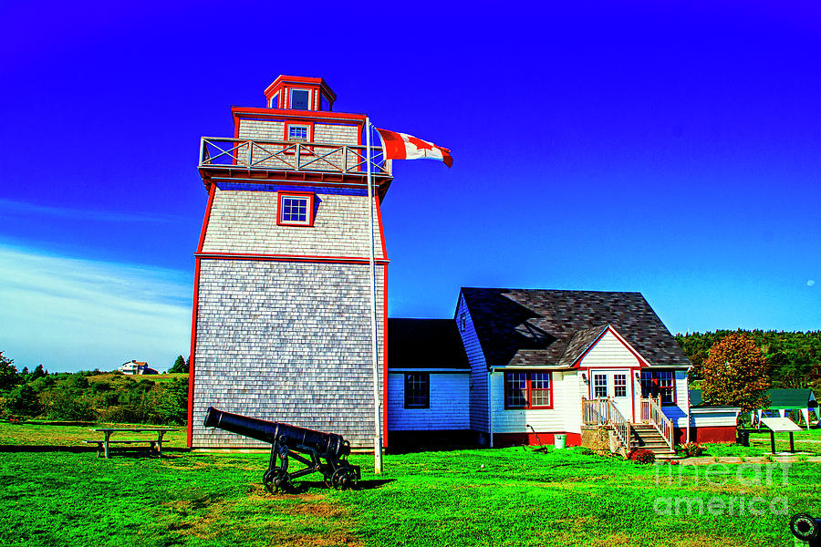 Lighthouse With Cannon and Home Photograph by Rick Bragan