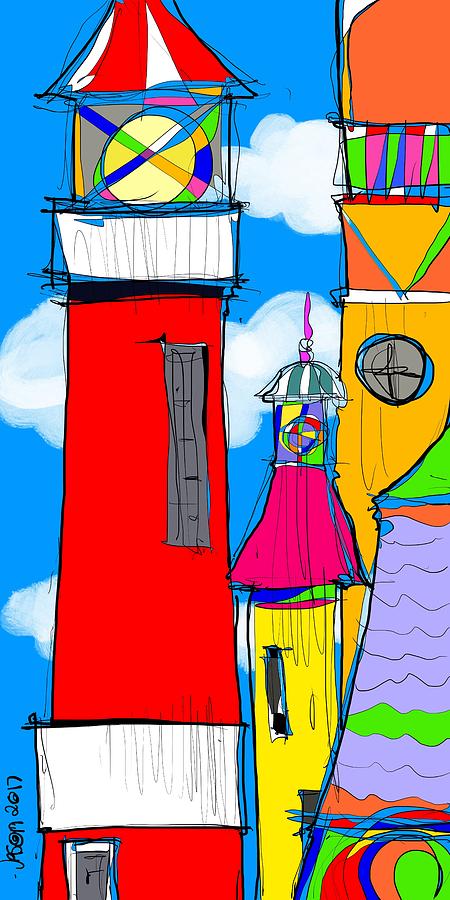 Lighthouse Carnival Digital Art by Jason Nicholas