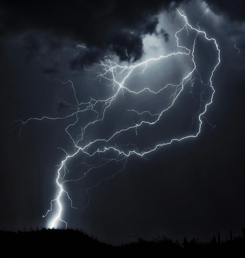 Tucson Photograph - Lighting Storm by Elaine Malott