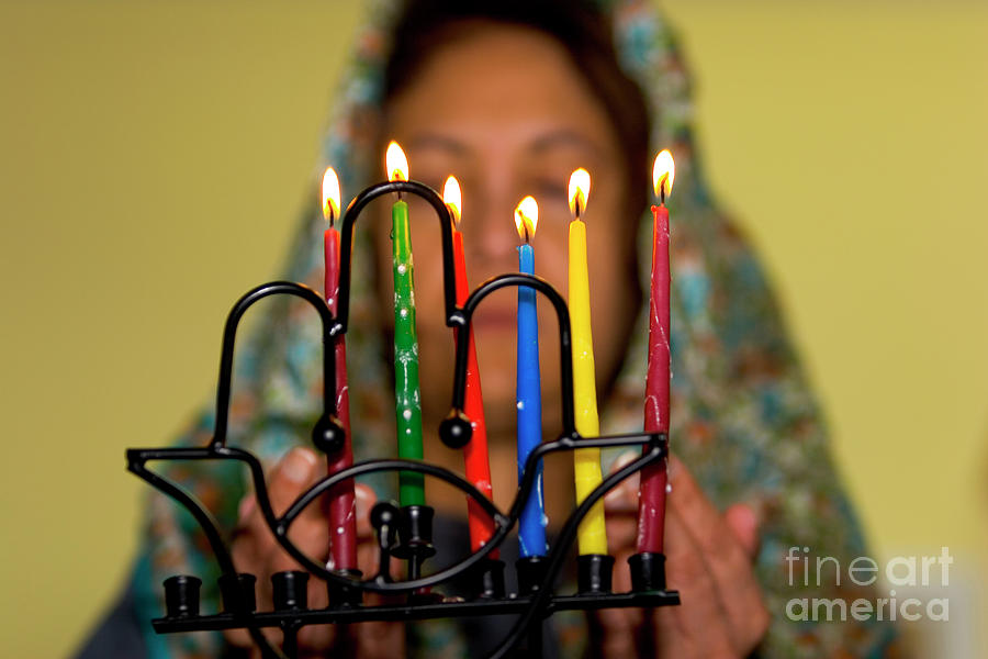 Hanukkah Photograph - Lighting the Chanukia by Yosi Apteker