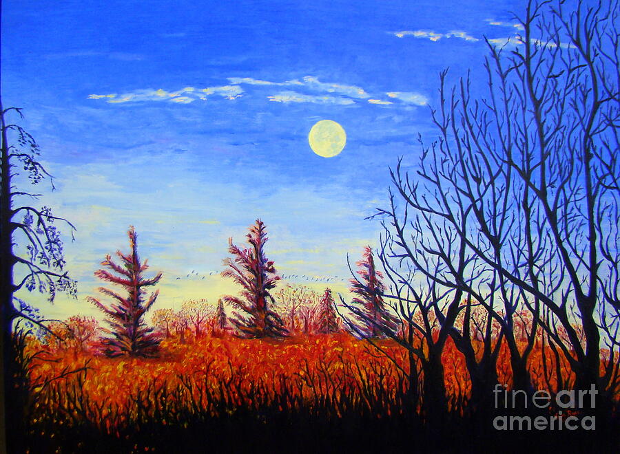 Lighting the sky Painting by Lisa Rose Musselwhite