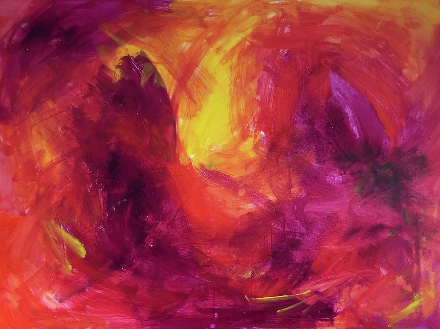 Abstract Painting - Lighting the Way by Jeanne Byron