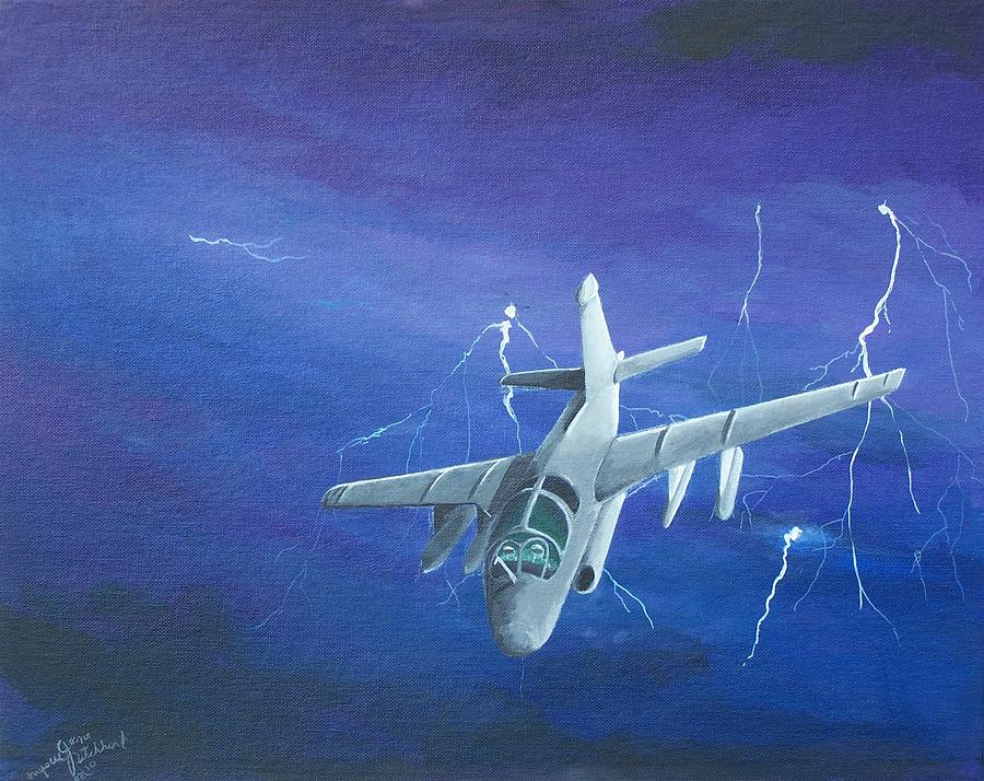 Lightning A-6 Painting by Gene Ritchhart
