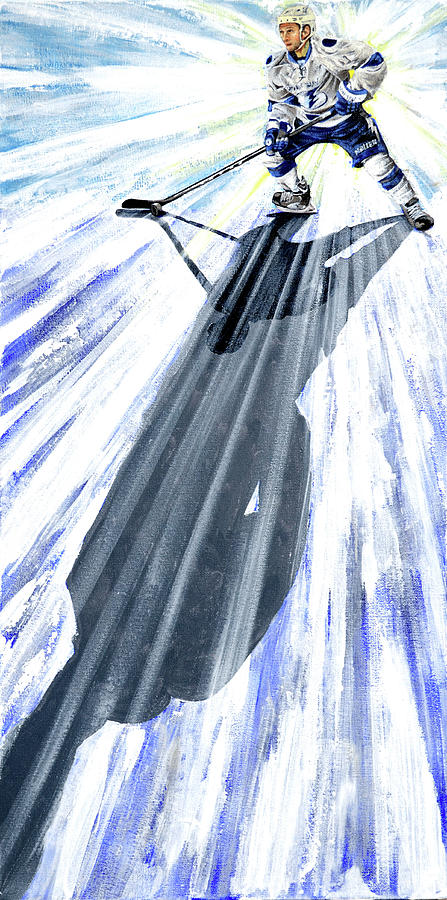 Tampa Bay Lightning and Shadow Painting by Joan Garcia