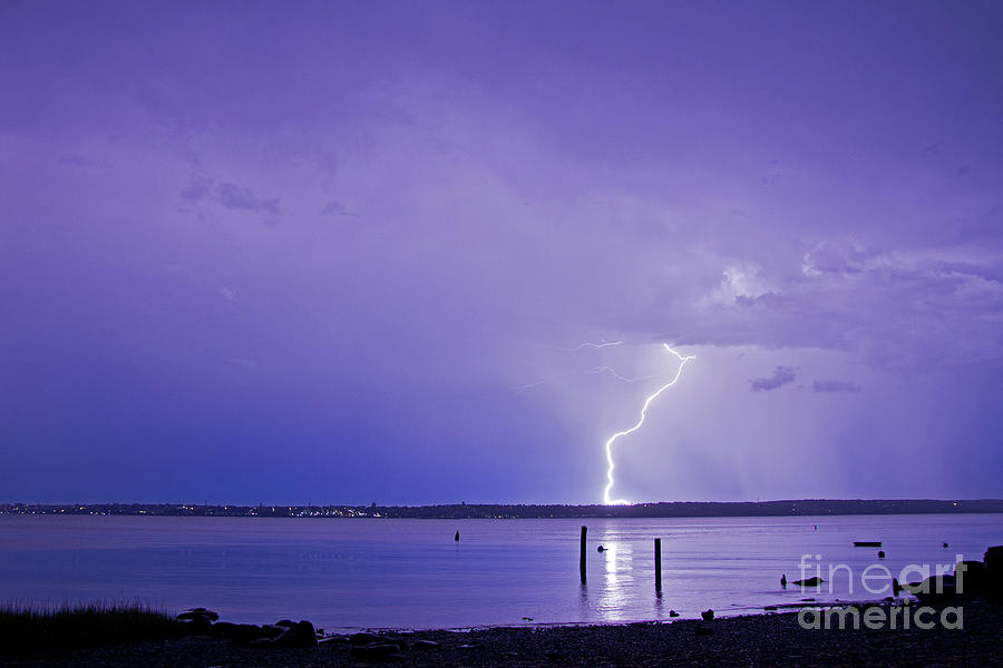 Lightning at the Narrows Photograph by Butch Lombardi
