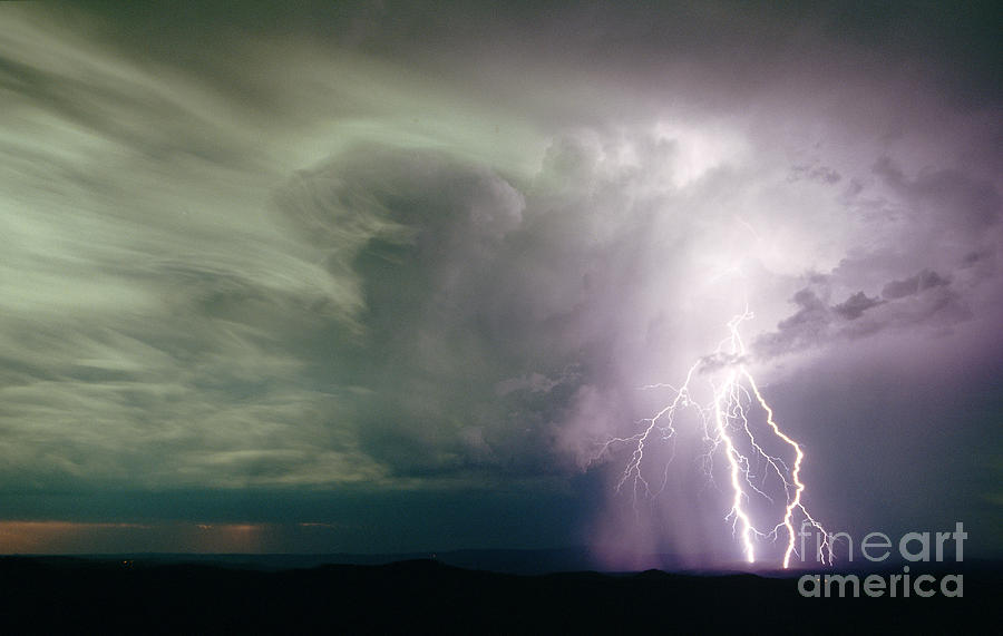 Lightning Photograph by B. G. Thomson