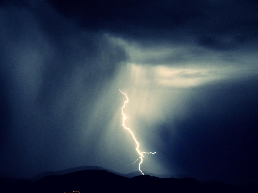 Lightning Blue Photograph by Dietmar Scherf
