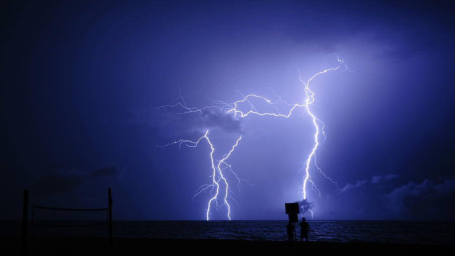 Lightning Bolt Dancers Delray Beach Florida Photograph by Lawrence S Richardson Jr
