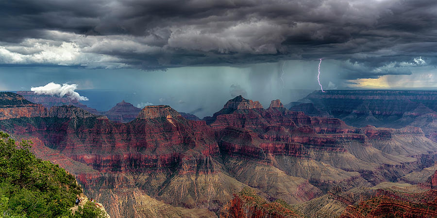 Lightning Double Strike Grand Canyon 7R2_DSC1453_08122017 Photograph by Greg Kluempers